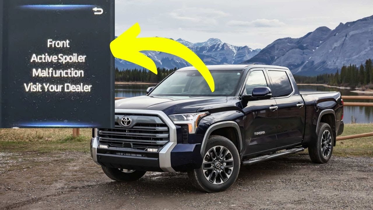 “Front Active Spoiler Malfunction” warning in your Toyota