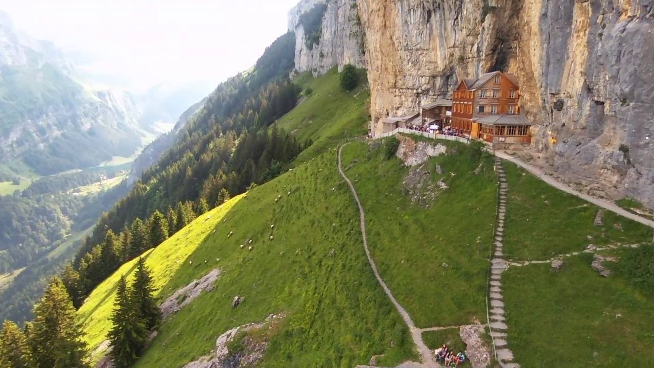 Ebenalp / Appenzeller Alps / Aescher Berggasthaus / Drone: Places to see in Switzerland - 1