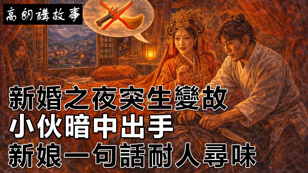 民間故事：新婚之夜突生變故，小伙暗中出手，新娘一句話耐人尋味｜高朗講故事