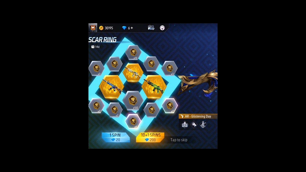 free fire max new scar ring event😂#viral #shorts