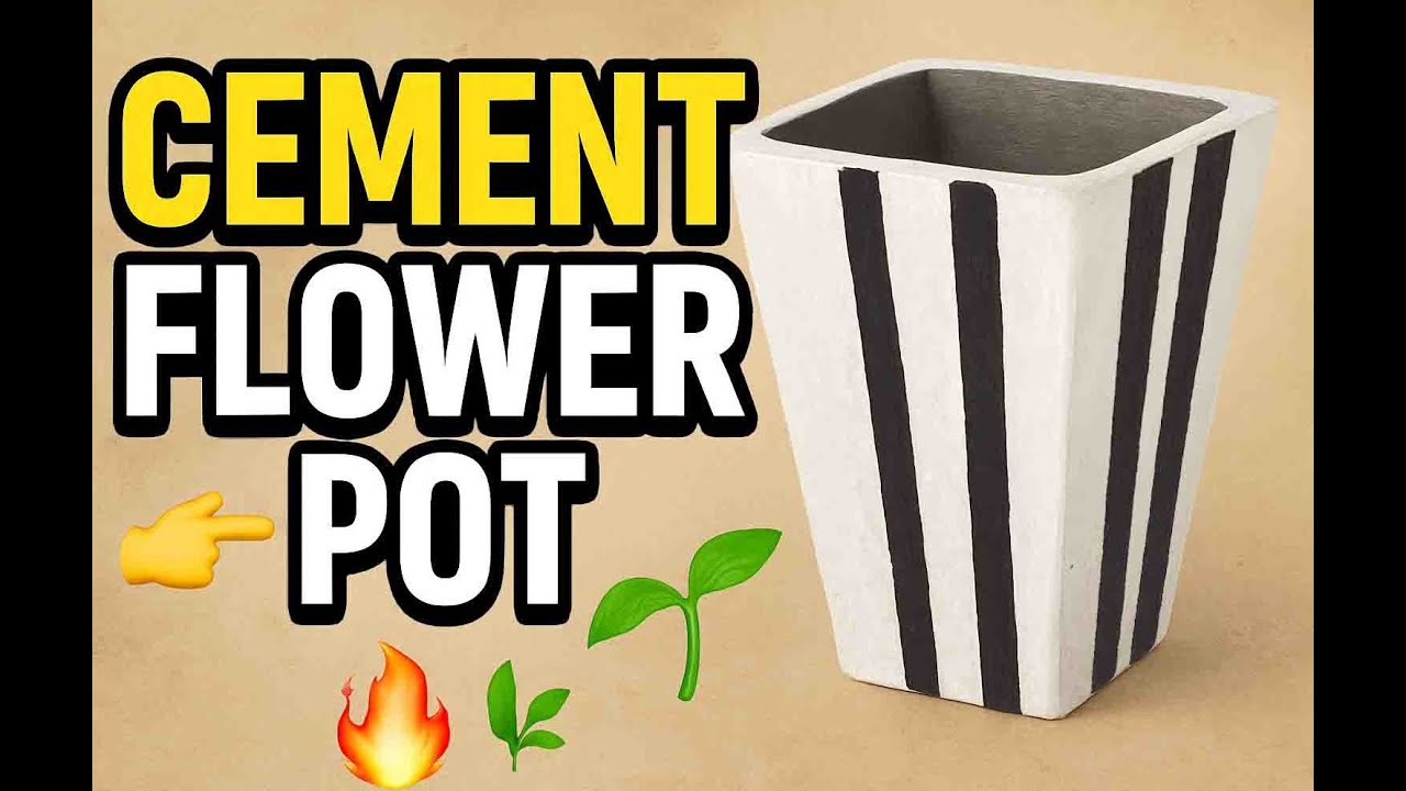 Amazing DIY Cement Planter Using Cardboard | Handmade Flower Pot☘️☘️
