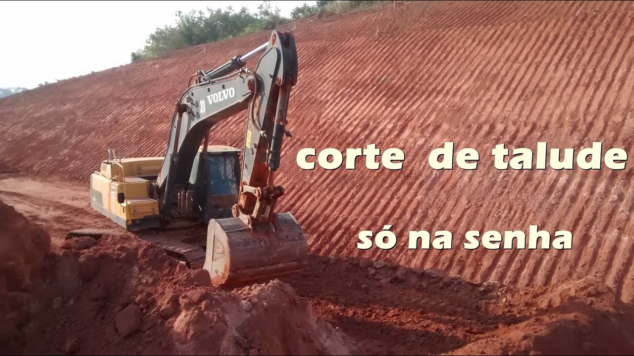 5º parte do tutorial de corte de rampa, escavadeira volvo 380 operador Emerson Nascimento