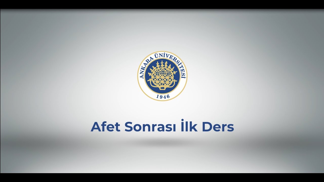 Afet Sonrası İlk Ders