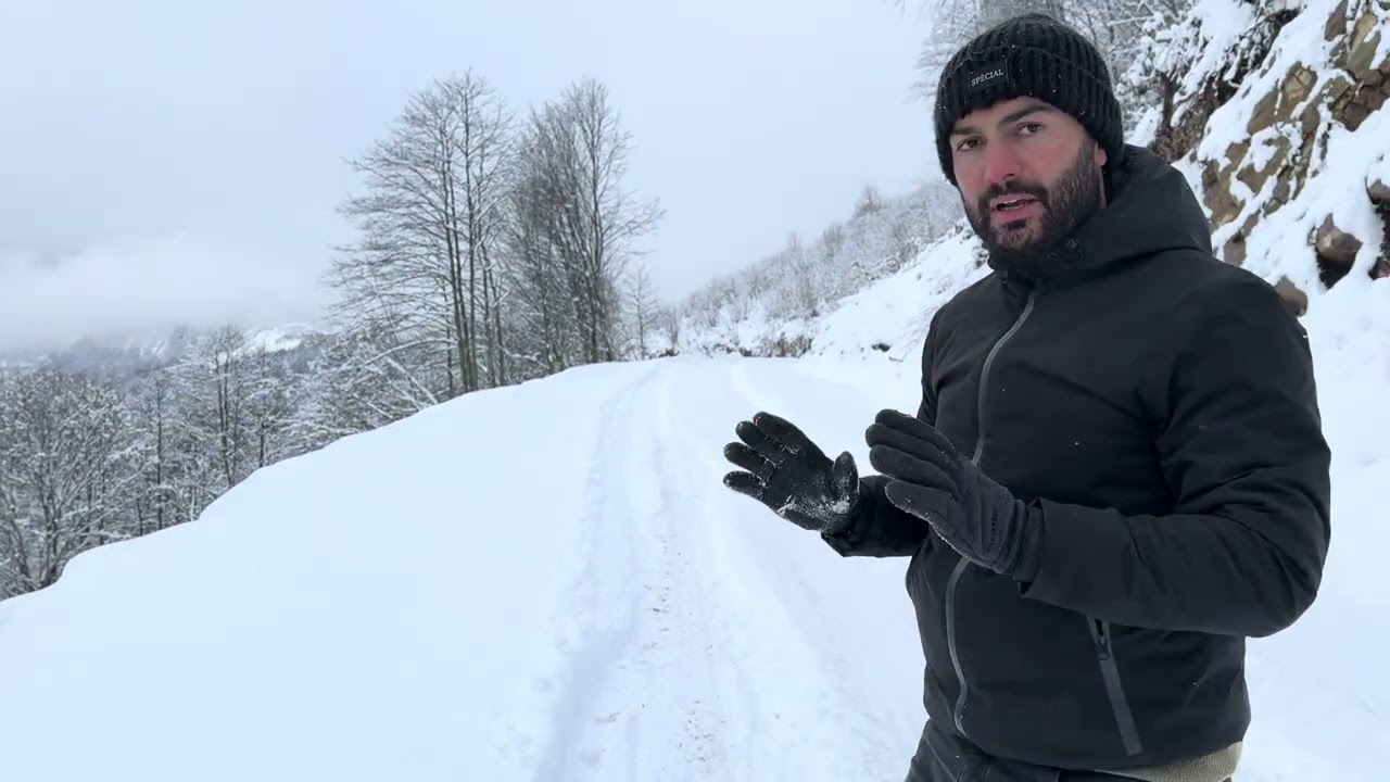 Terapi gibi karlı yolda yürüyüş….