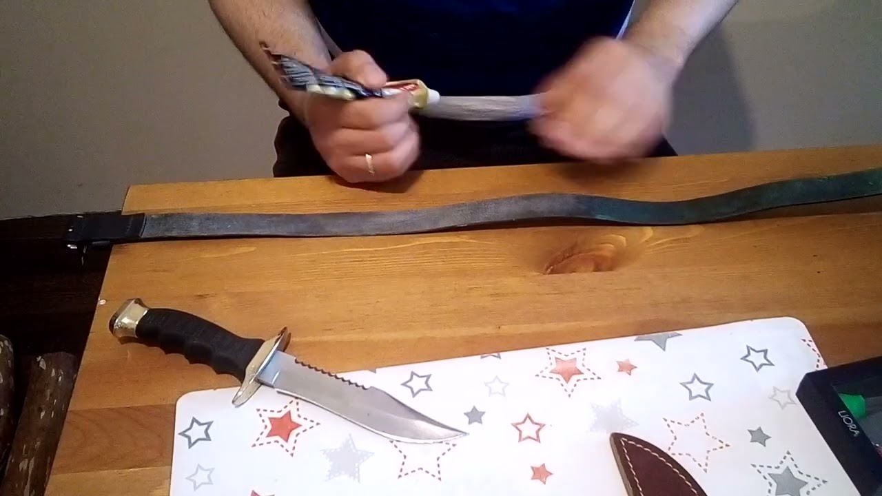 Ostrzenie noża z głownią typu recurve