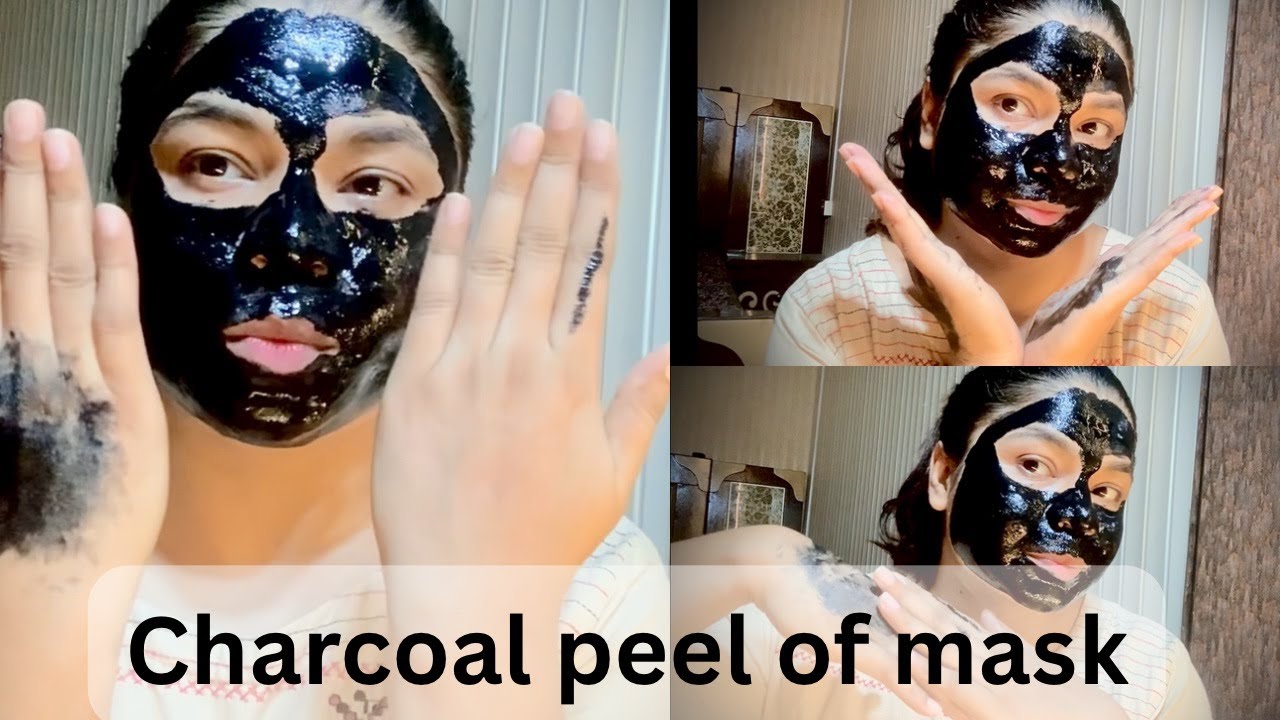 Charcoal face mask Peel of Mask | Blackhead , Whitehead  Remove | Haleema HomeLife