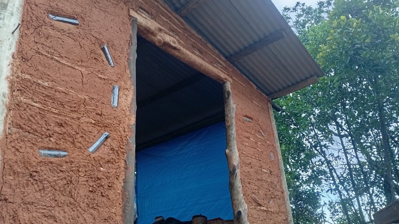 Primeira parede pronta de pau a pique/ bio construção/realizando um sonho ❤️
