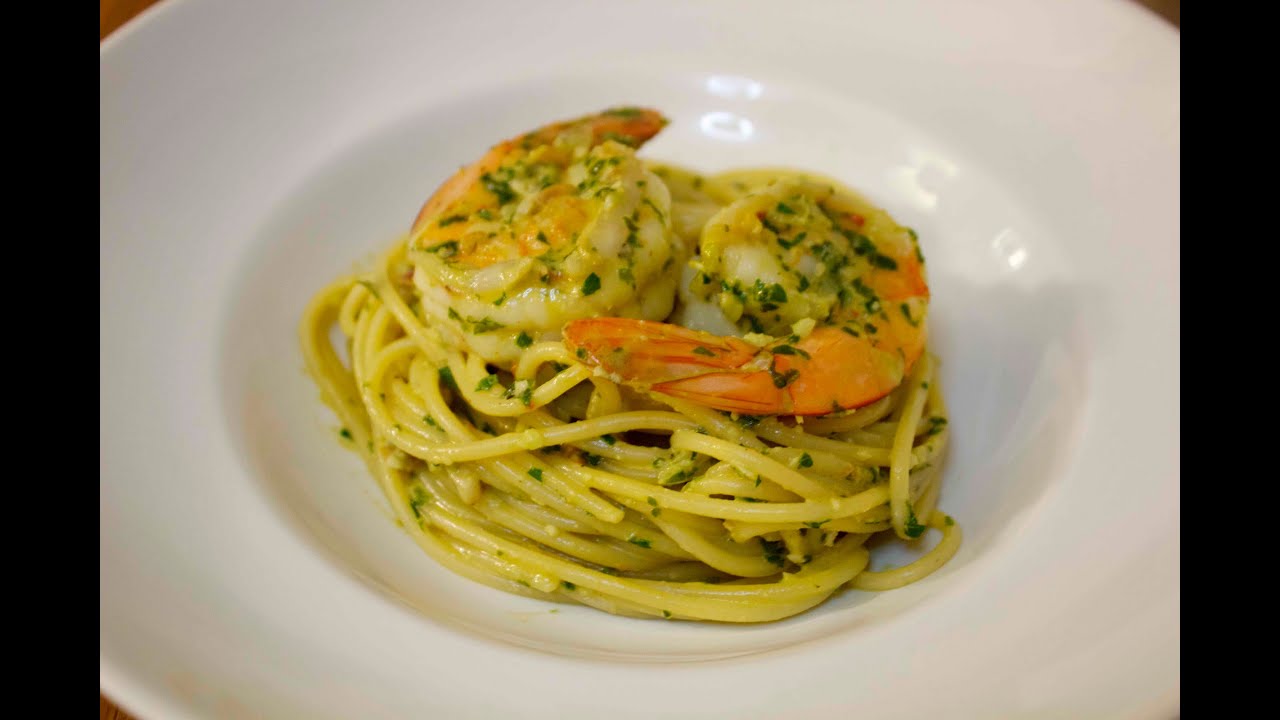 Pesto Shrimp Spaghetti - Cooked by Julie - Episode 56