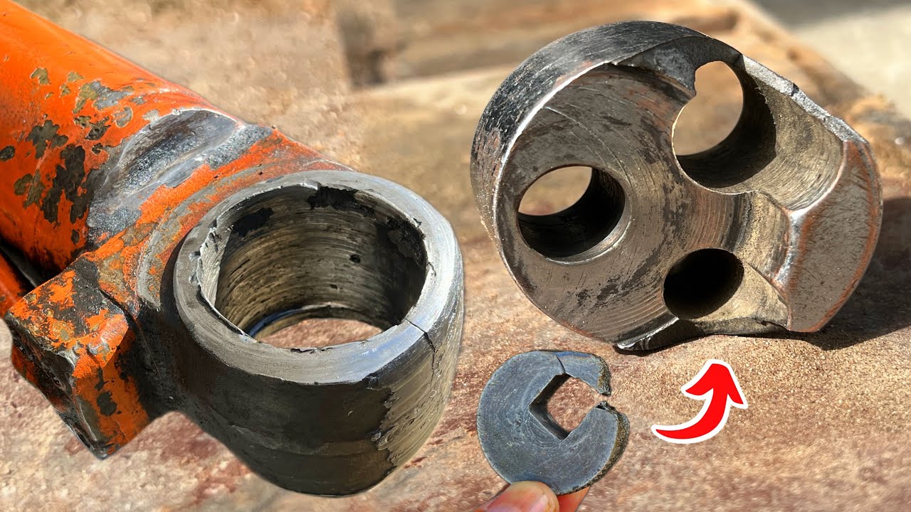 New Lathe-Based Method to Restore Worn Hydraulic Cylinder | Making Stud Removal Puller