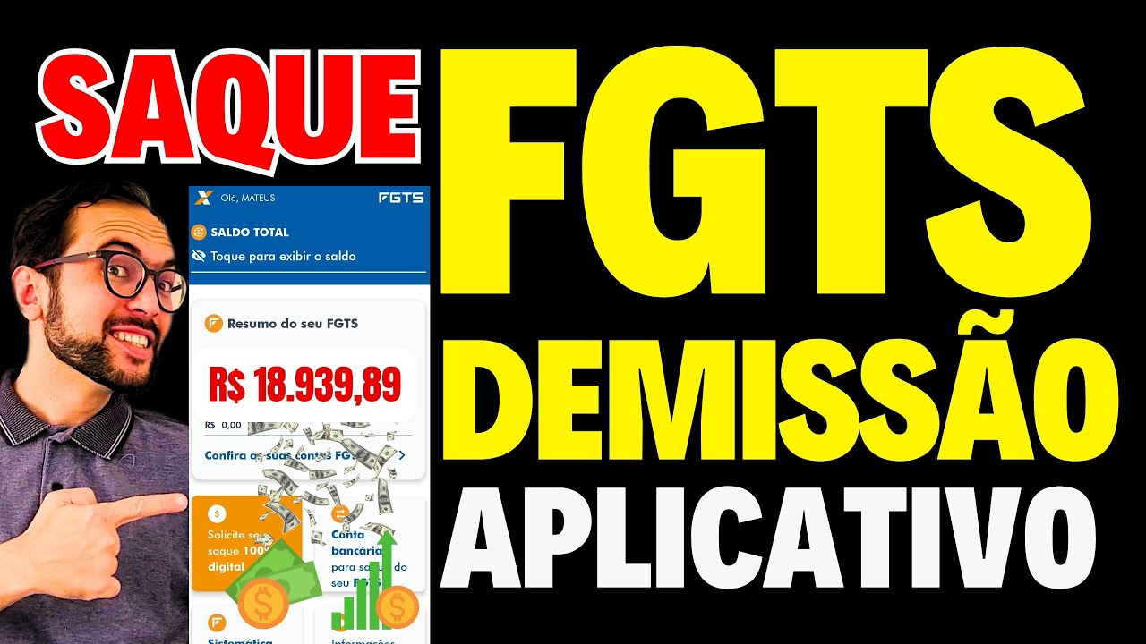SAQUE FGTS LIBERADO NA DEMISS&Atilde;O E MULTA DO FGTS NO APLICATIVO CAIXA - PASSO A PASSO PARA SACAR FGTS
