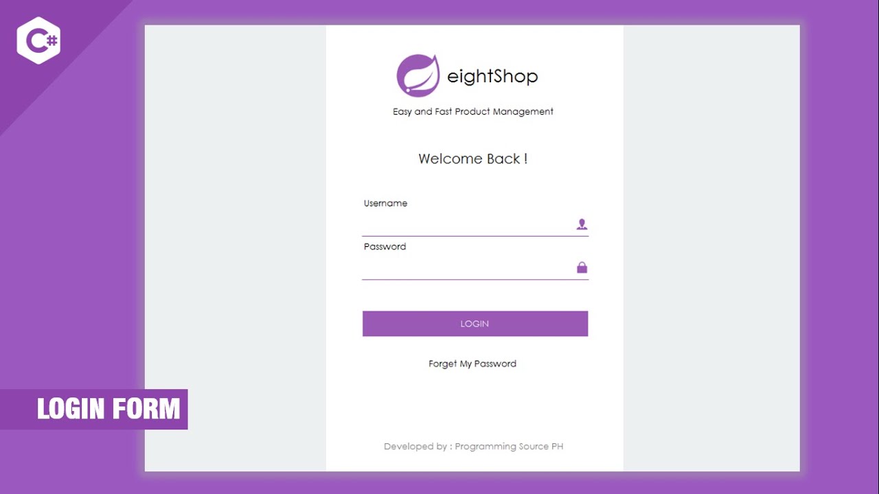 How to Create a Login Form Design Using Default Tools in C#