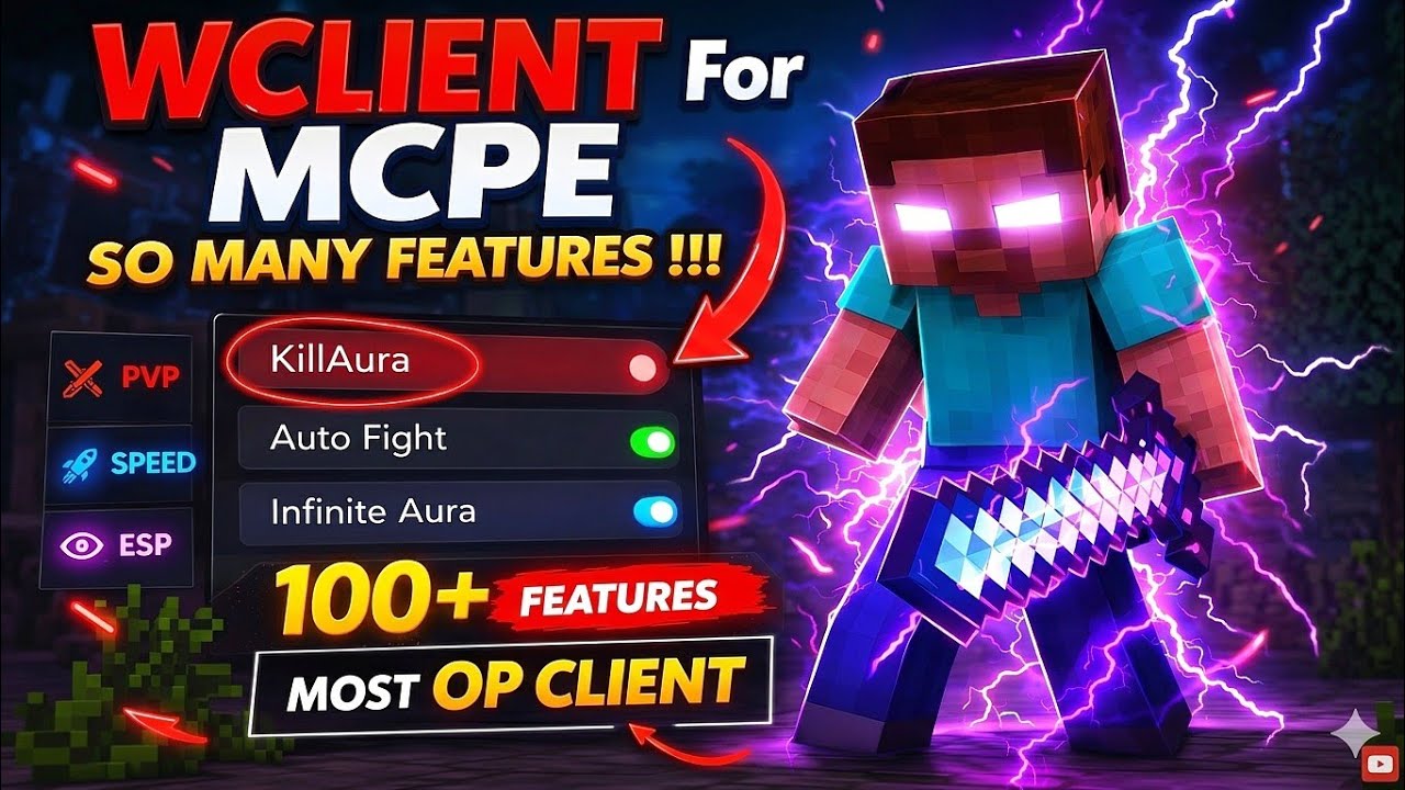 WClient для MCPE 1.26.3 🔥 (Последняя версия)💎 | Плавный игровой процесс с минимальными задержками...