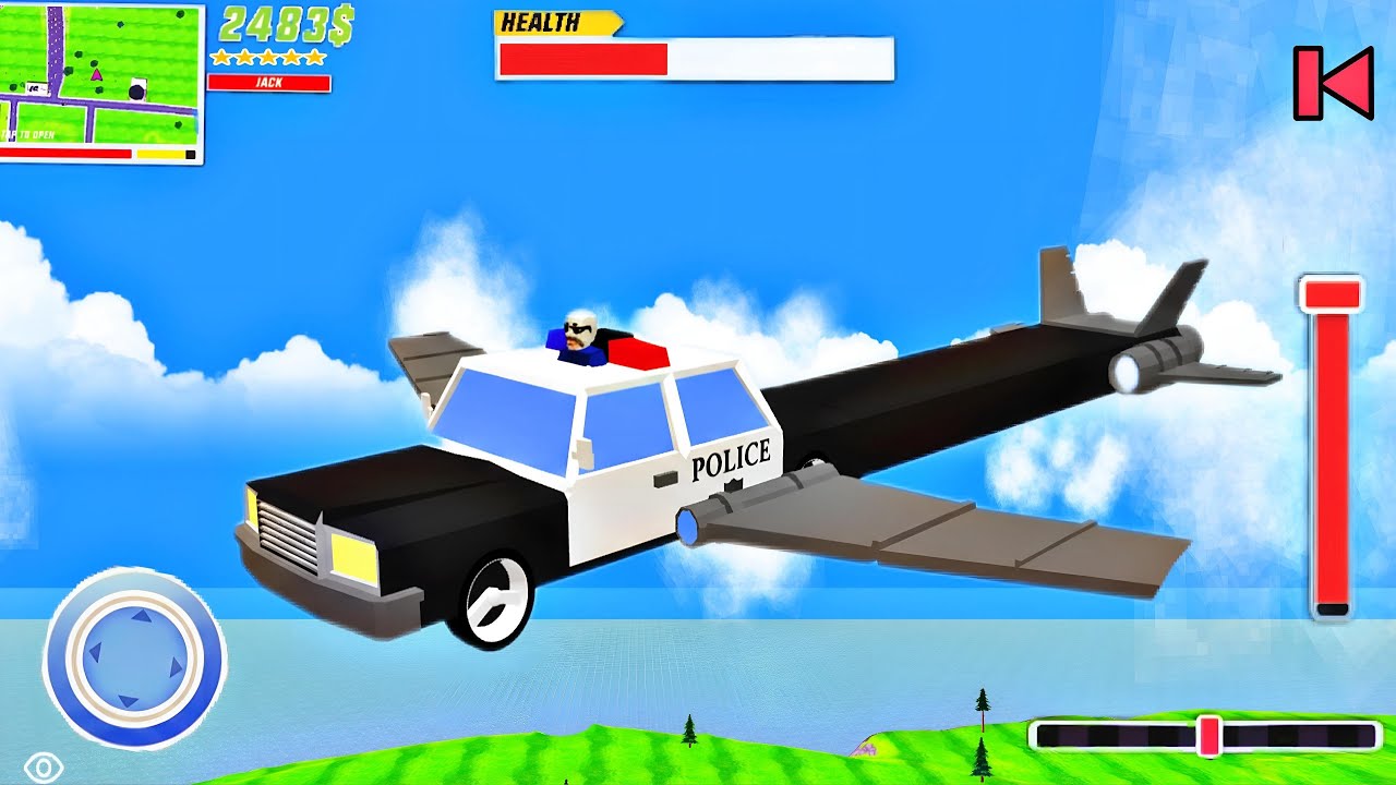 Jack Found New Flying Police Car in Dude Theft Wars.😱