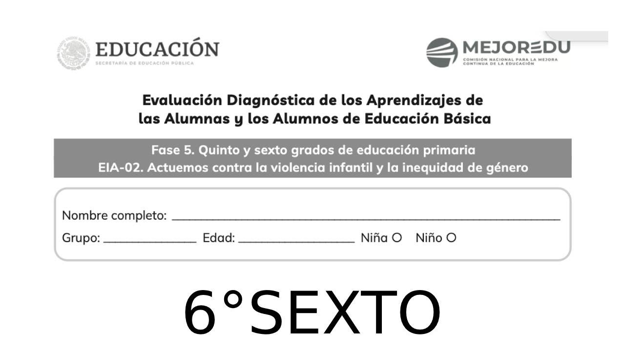 EXAMEN DIAGNÓSTICO MEJOREDU QUINTO DE PRIMARIA 2024 EXAMEN 2 FASE 5