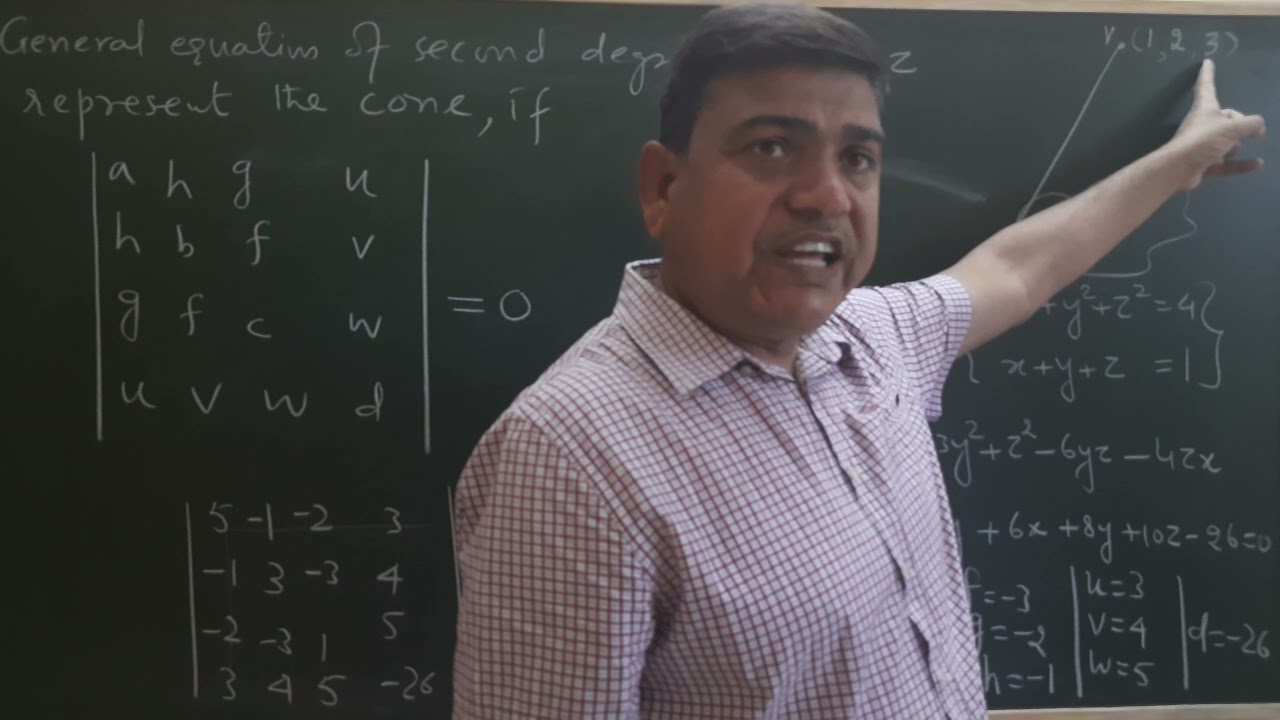 3D Geometry: Cone-Part(iv)  : By Dr P R PARIHAR
