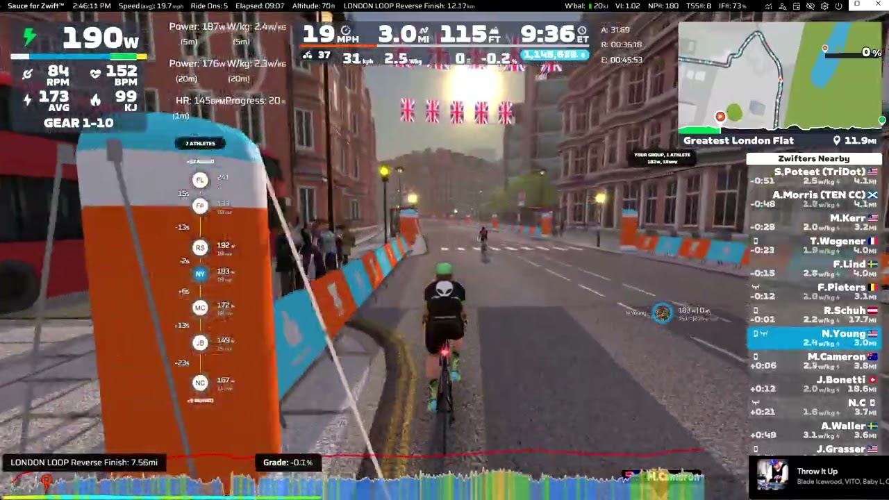 Virtual: Zwift - Greatest London Flat in London - 27.71 miles