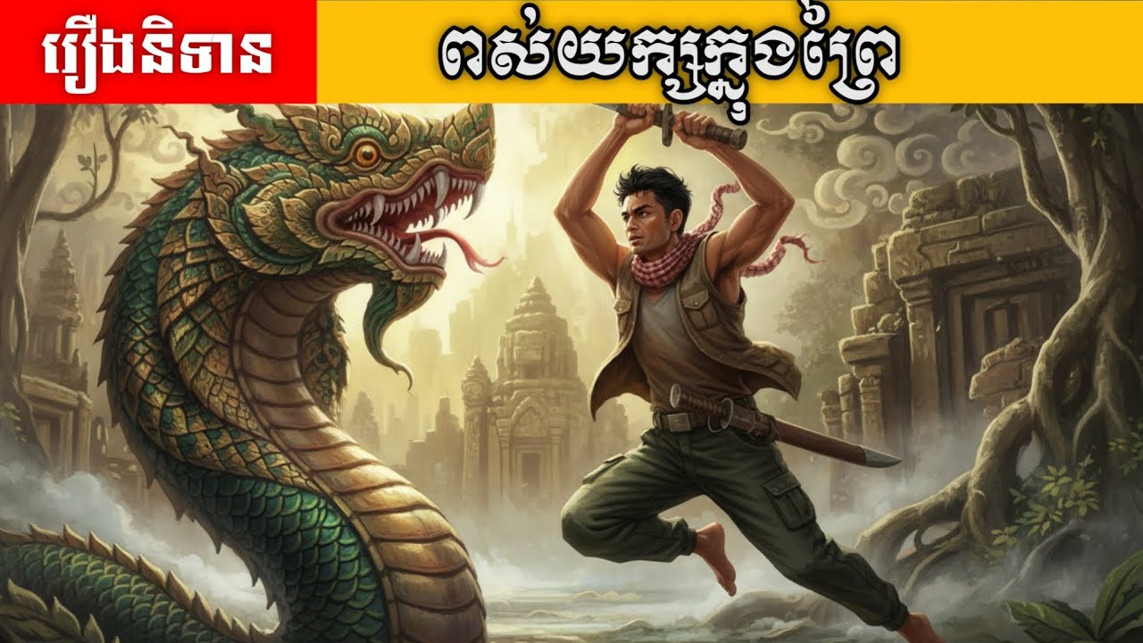 រឿង គ្រោះថ្នាក់ក្នុងព្រៃជ្រៅ ពស់យក្សស៊ីមនុស្ស | Khmer Fairy Tales