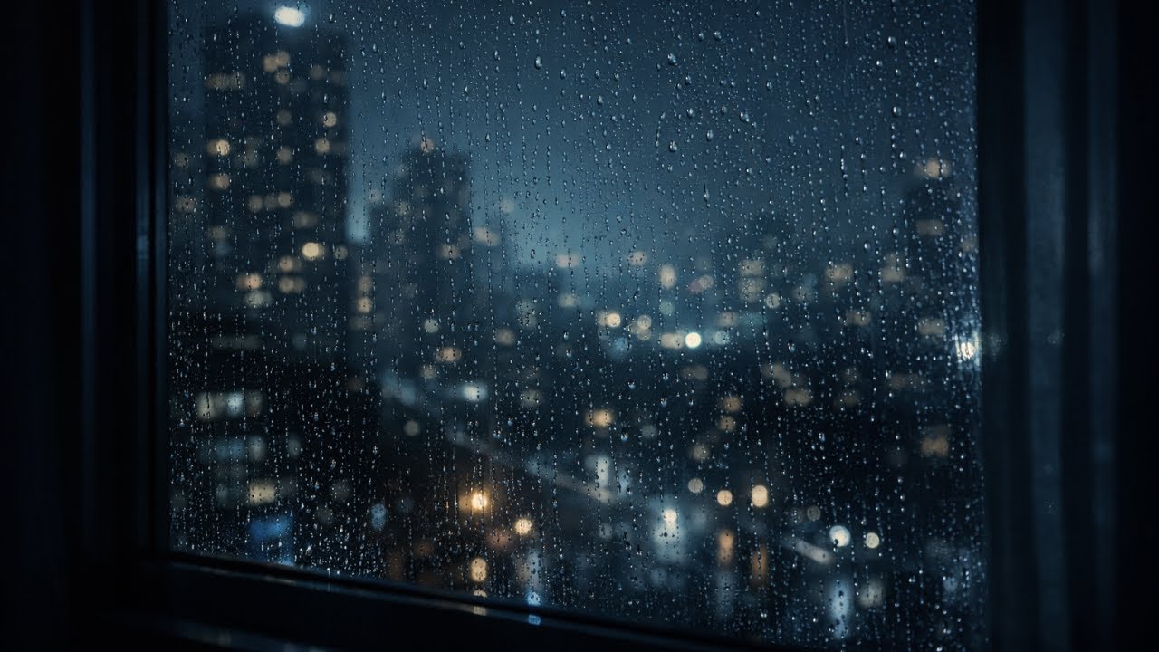 Deep Urban Rain at Night for Sleep – 10 Hours