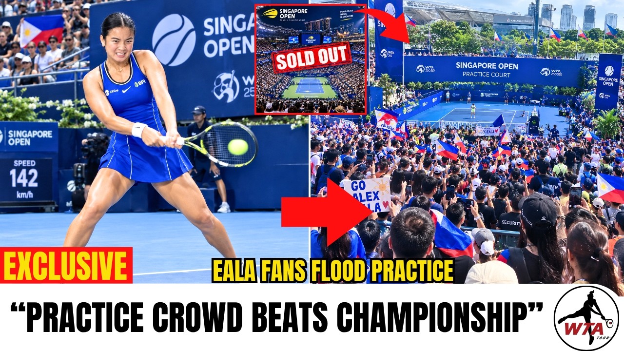 UNBELIEVABLE! Alex Eala&rsquo;s Singapore Practice Draws More Fans Than A Championship Match!