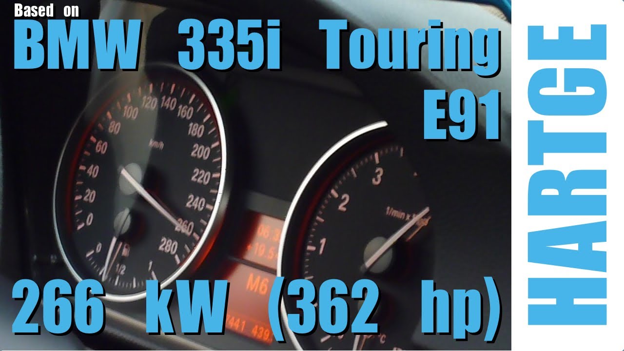 BMW 335i Touring E91 Test Drive with HARTGE Engine Upgrade 80 - 200 km/h