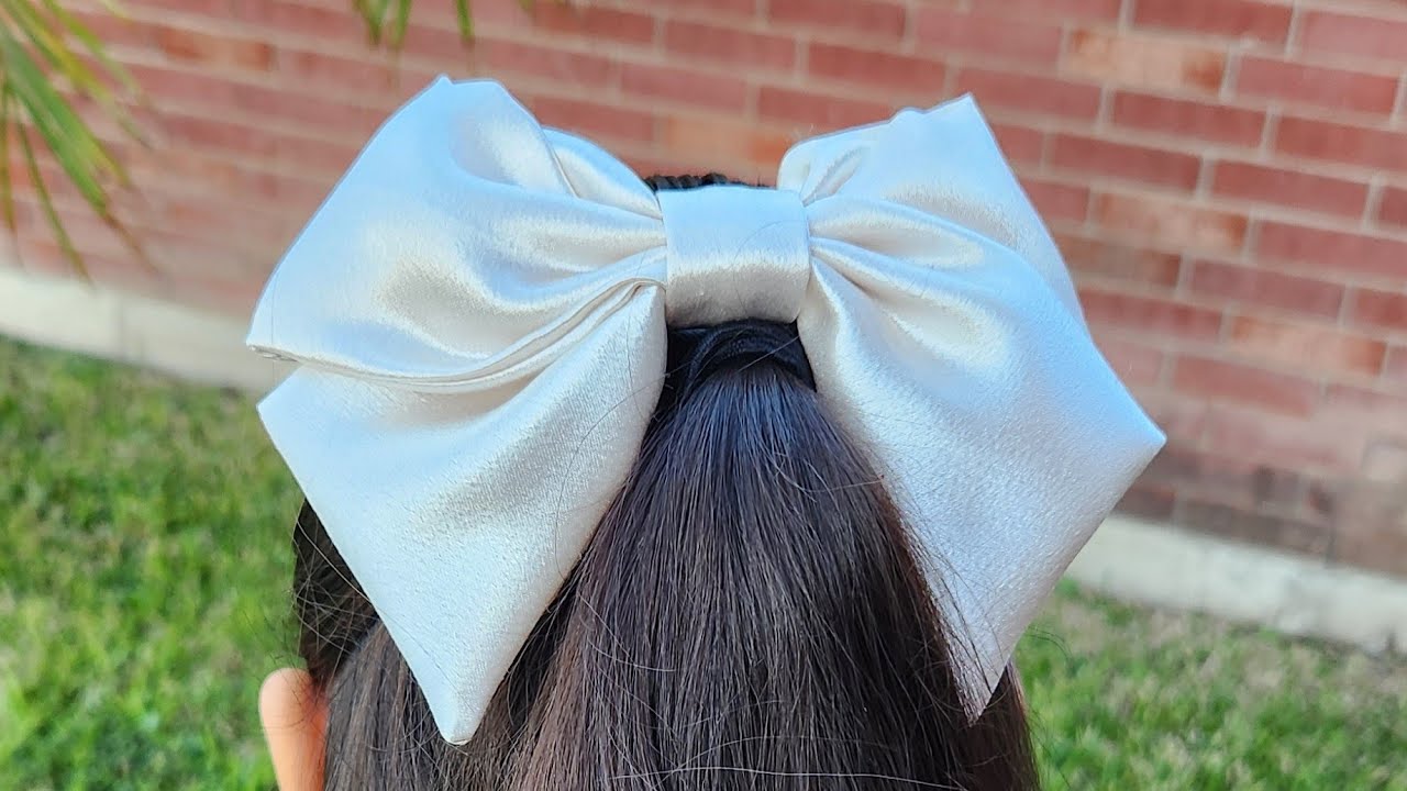 Moños en tendencia/Moños de tela/Lazos para el cabello/Moños de moda/Moño fácil y económico/Coletero