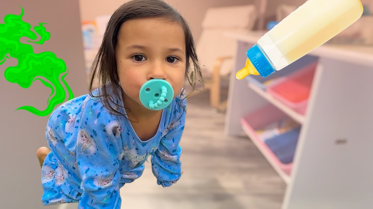 OAK TURNED iNTO A BABY!! Magic BABY PUFF Cereal MiX UP! (the MOViE)