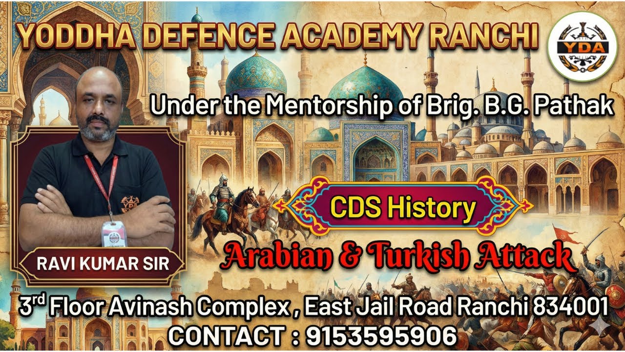 CDS History | Arabian & Turkish Invasions in Medieval India | YDA