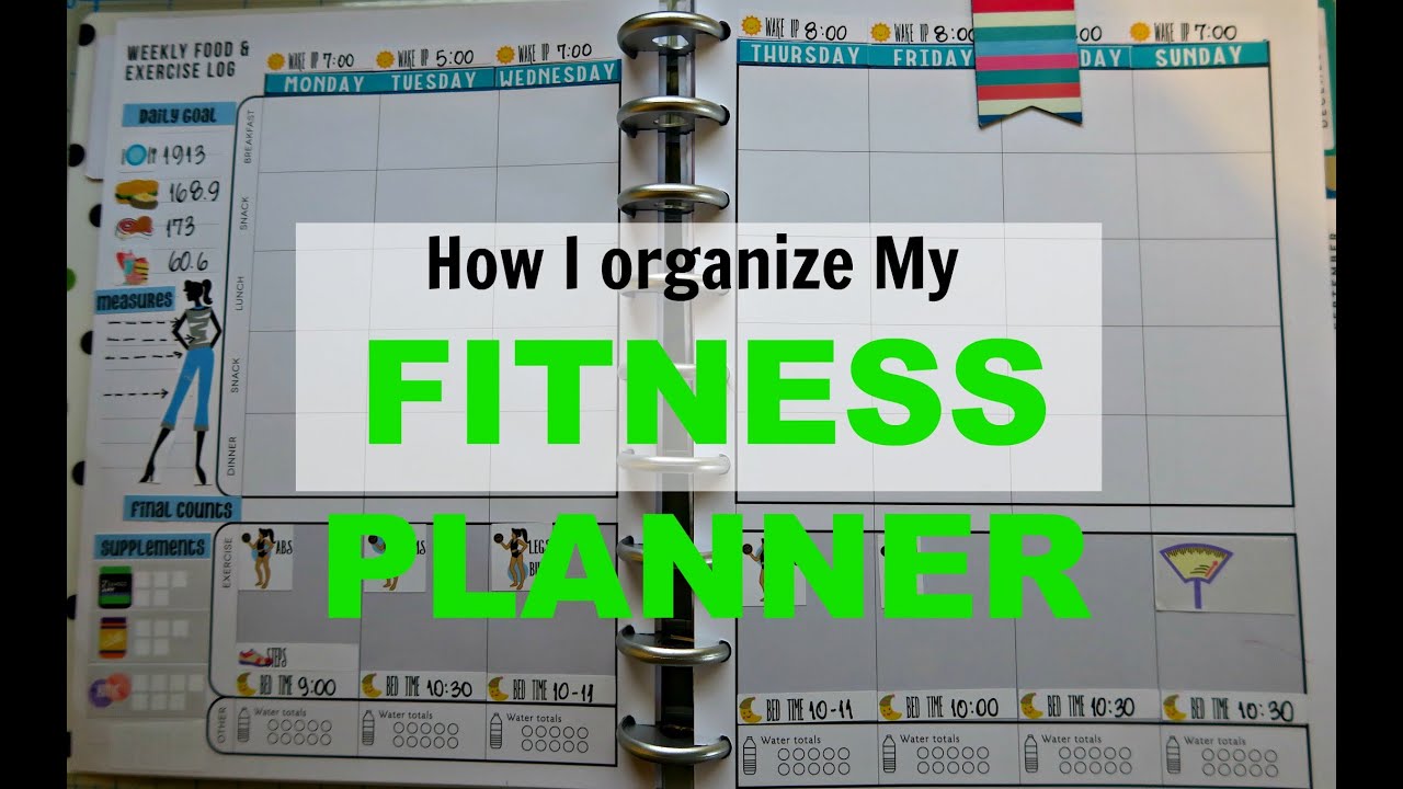 How I set up my Fitness Planner