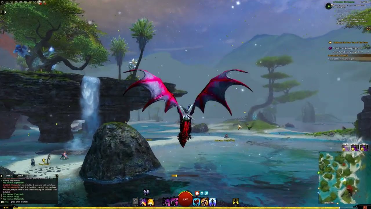 Guild Wars 2 2026 - Running rifts in Shipwreck Strand Alternating Specs