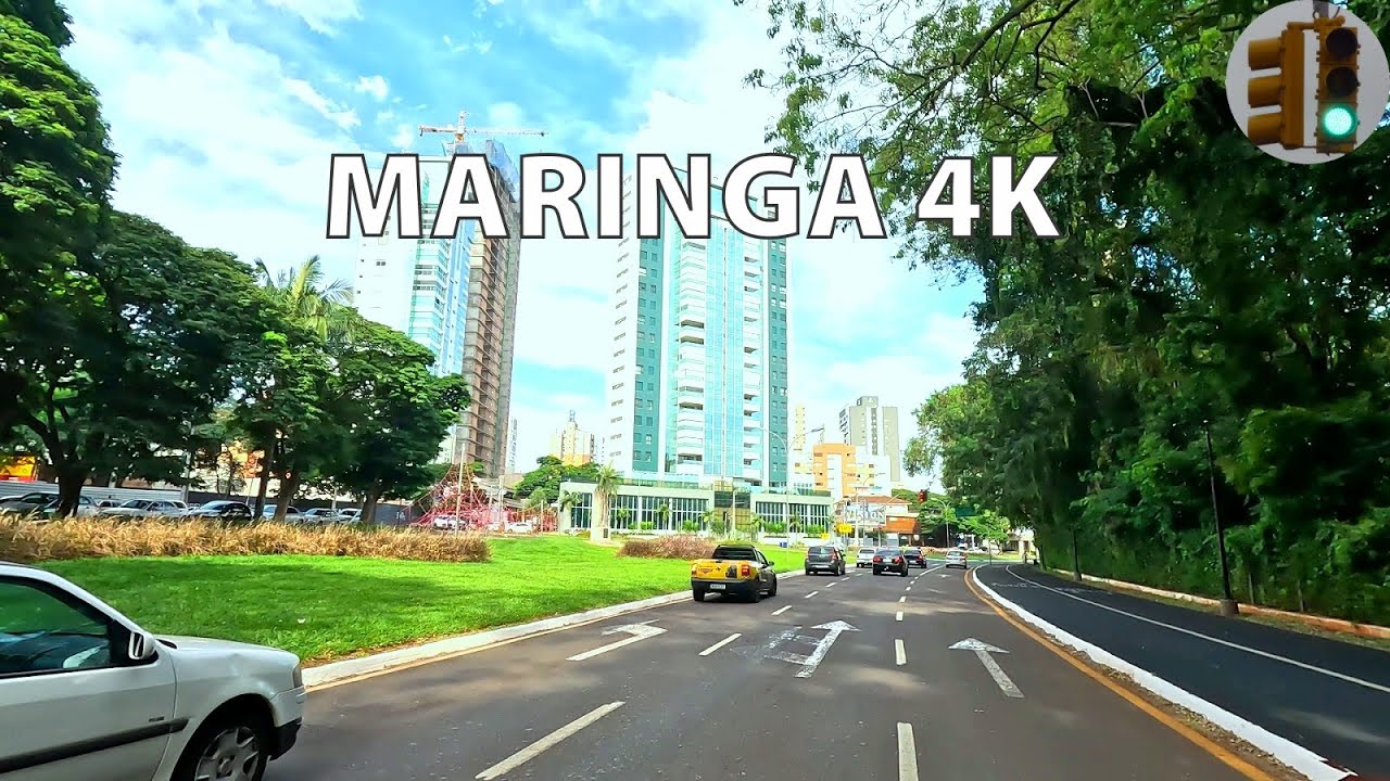 #8 A MELHOR Cidade do BRASIL para MORAR - Dirigindo na Área Central de Maringá - Parana - Brasil