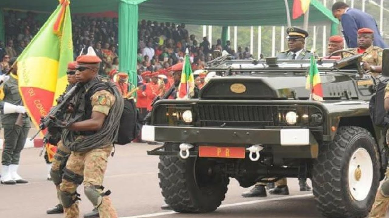 62ème Anniversaire de l’indépendance de la Répub du Congo.Défilé militaire au Boulevard Alfred Raoul