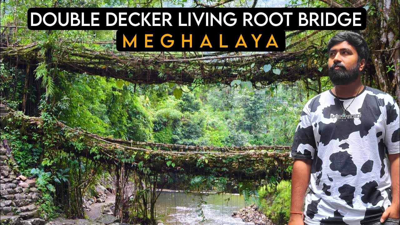 This Place Exists In Meghalaya 😯 | Double Decker Living Root Bridge | Unseen Nongriat Village