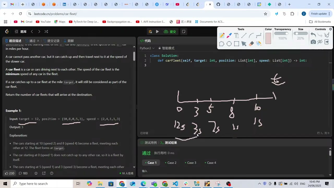 Leetcode 853. Car Fleet (monotonic stack)