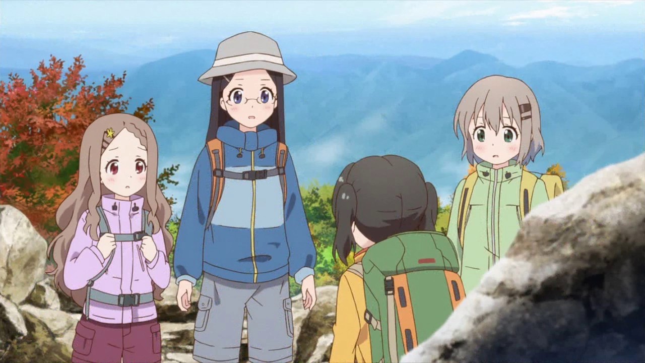 【ｽﾗｲﾄﾞｼｮｰ】ヤマノススメ サードシーズン OP Full 地平線ストライド     あおい（井口裕香）、阿澄佳奈（ひなた）、かえで（日笠陽子）、ここな（小倉唯）