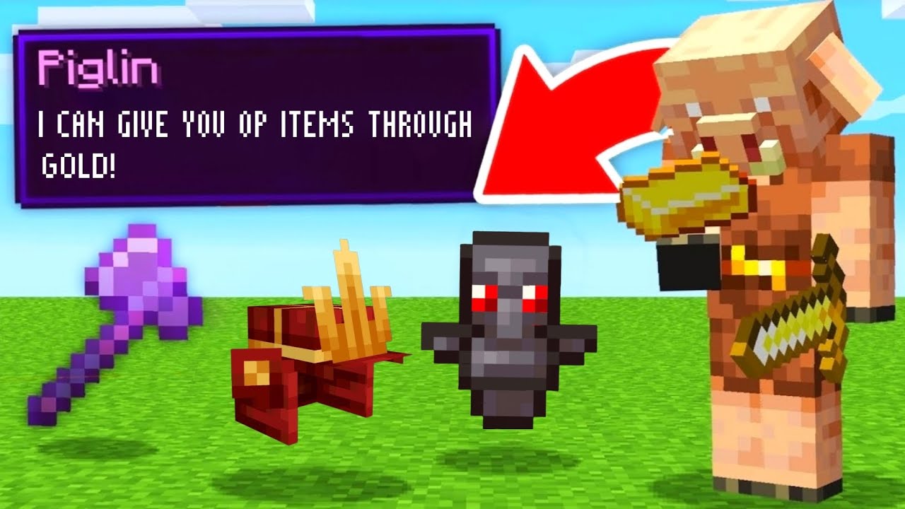 Minecraft, But PIGLINS Trade Op Items! 