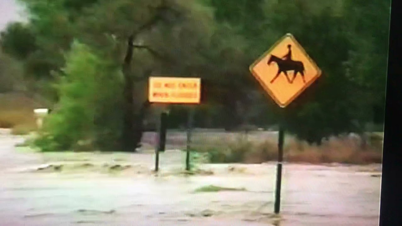 Tucson Great Flood of 1983.   Looking north up Houghton Road.