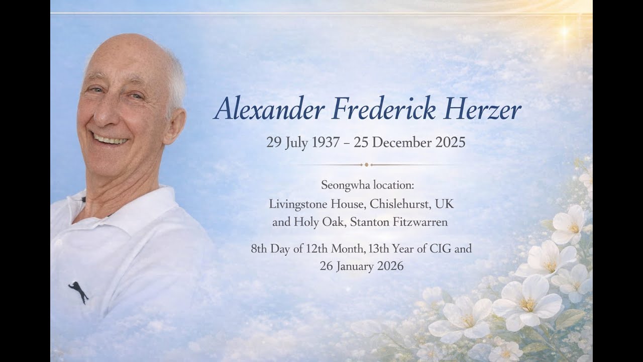 Seongwha for Alec Herzer @ Livingstone House, UK, 26 January, 10am UK