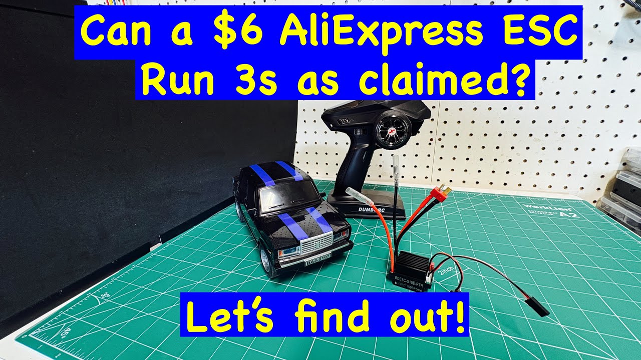 Testing cheap AliExpress ESC for future RC car & truck projects