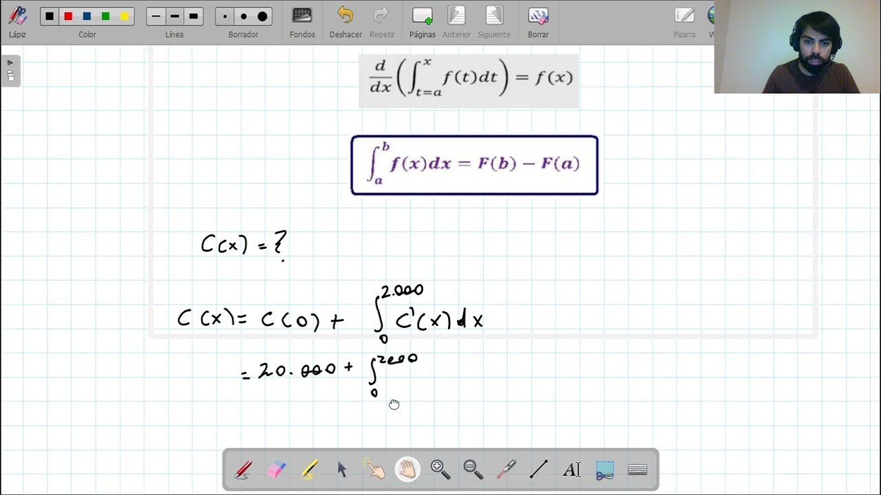 Problema de Integración (1): Utilizando el Teorema Fundamental del Cálculo.