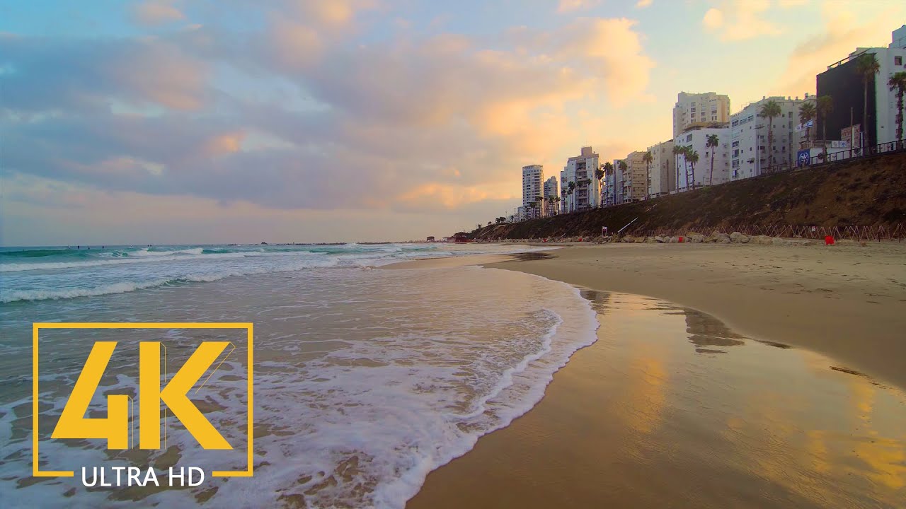 The Mediterranean Walk - Bat Yam, Israel - 4K Virtual Walk - Short Preview