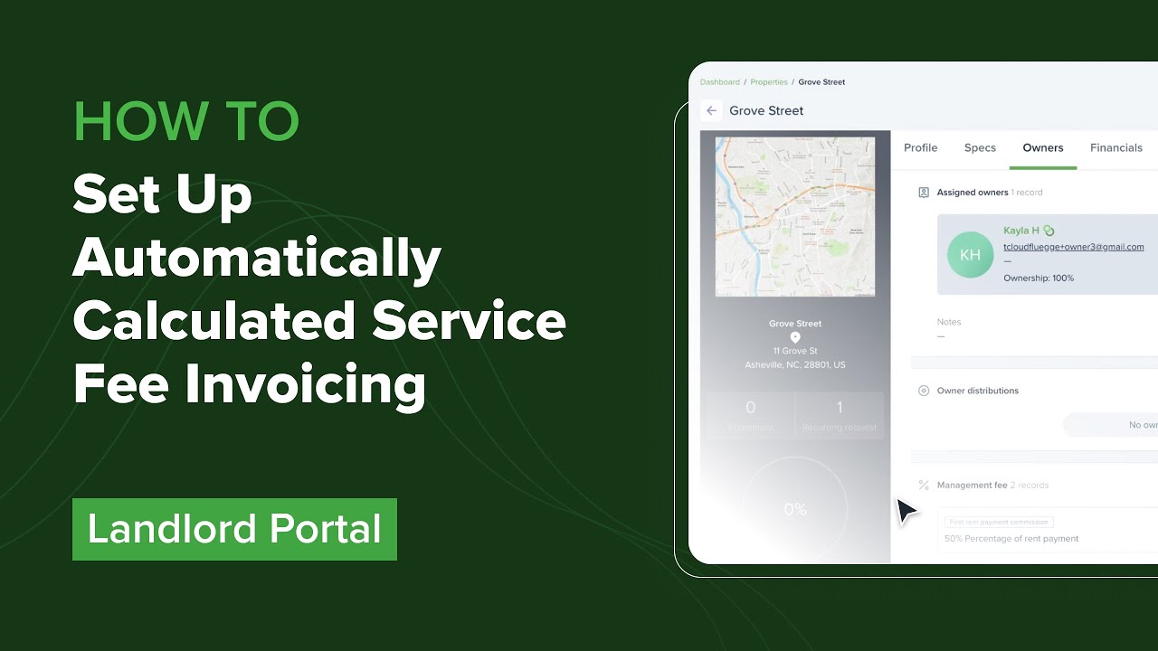 How to set up automatically calculated service fee invoicing (Landlord) | Rent Collection App
