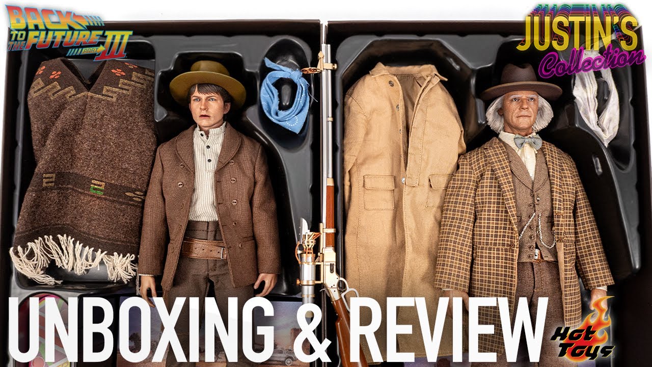 Распаковка и обзор Hot Toys Марти Макфлай и Док Браун «Назад в будущее. Часть 3»