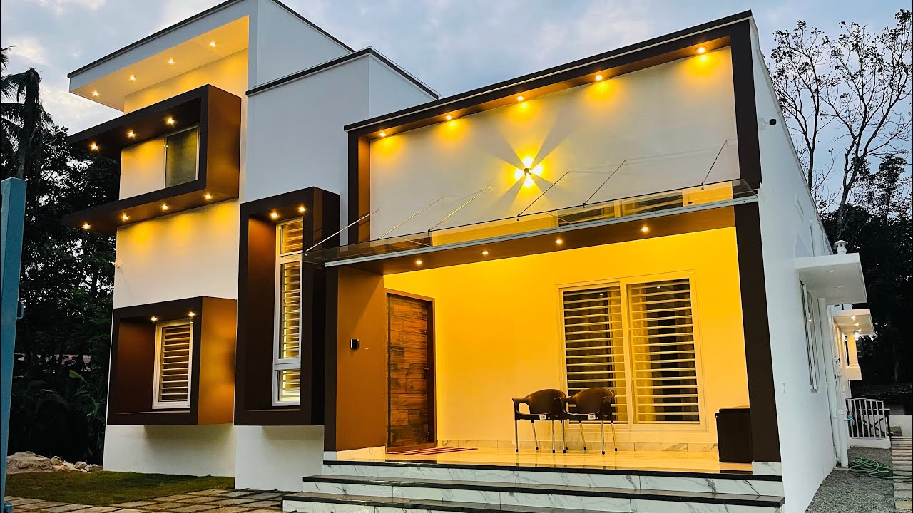 40lakhs/1830sqft/Beautiful home with elegant interior/cinema theatre/home tour Malayalam.