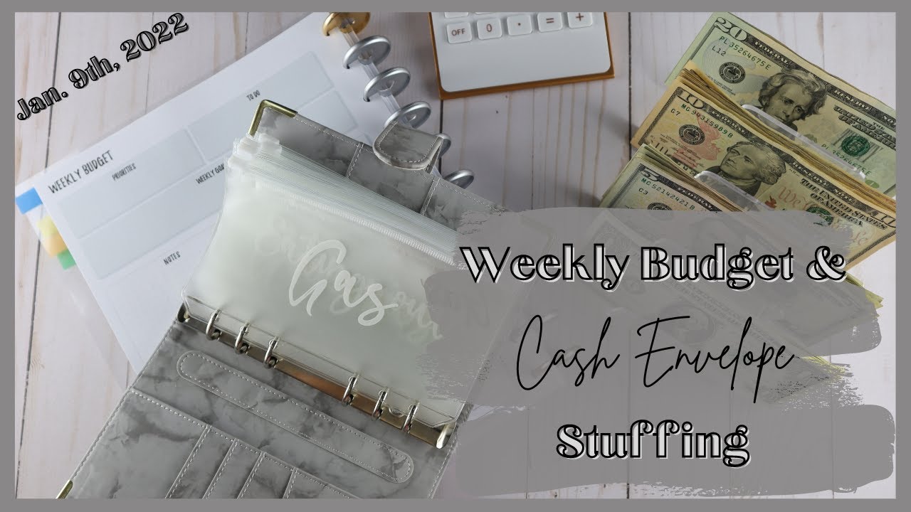 WEEKLY BUDGET SET UP & CASH ENVELOPE STUFFING JAN. 9 | STARTING CASH ENVELOPE SAVINGS CHALLENGE