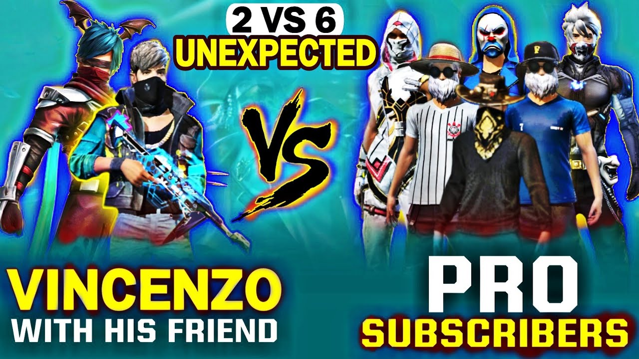 2 vs 6 || Unexpected Match || VINCENZO & FF BRUNO vs Pro Subscribers Clash Squad Custom Match
