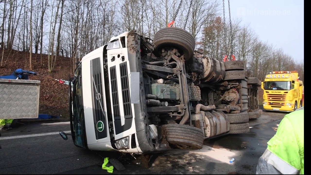 Lkw-Unfall auf der A73 bei Buttenheim