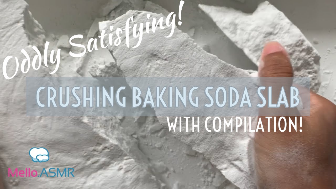 Baking Soda Slab Crush & Crumble | ASMR | Anxiety Relief & Sleep aid.