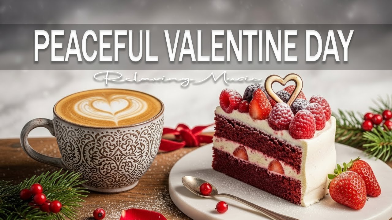 Peaceful Valentine's Day 🌸☕ Smooth Autumn Jazz & Positive Bossa Nova Music for Relax, Work & Study.