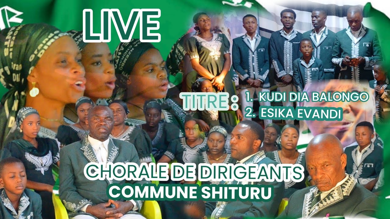 Live  de la grande Chorale des Dirigeants Jeunes Shituru 2 chansons suivez et partagez