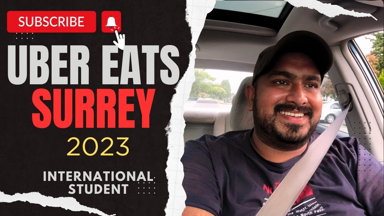 DOING UBER EATS FOOD DELIVERY IN SURREY 2023 | INTERNATIONAL STUDENT VLOG | CANADA